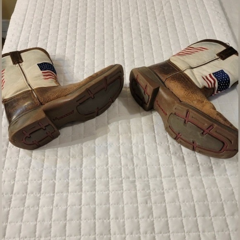 Durango Western Leather Cowboy Boots American Flag USA Patriotic Rustic Farm Fun - Picture 5 of 13